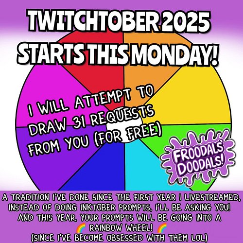 🖌️ TWITCHTOBER IS HERE AHH! 💖 and my lovely patreons get priority on requests as a thankyou for supporting me! 🥰 I'm so excit...