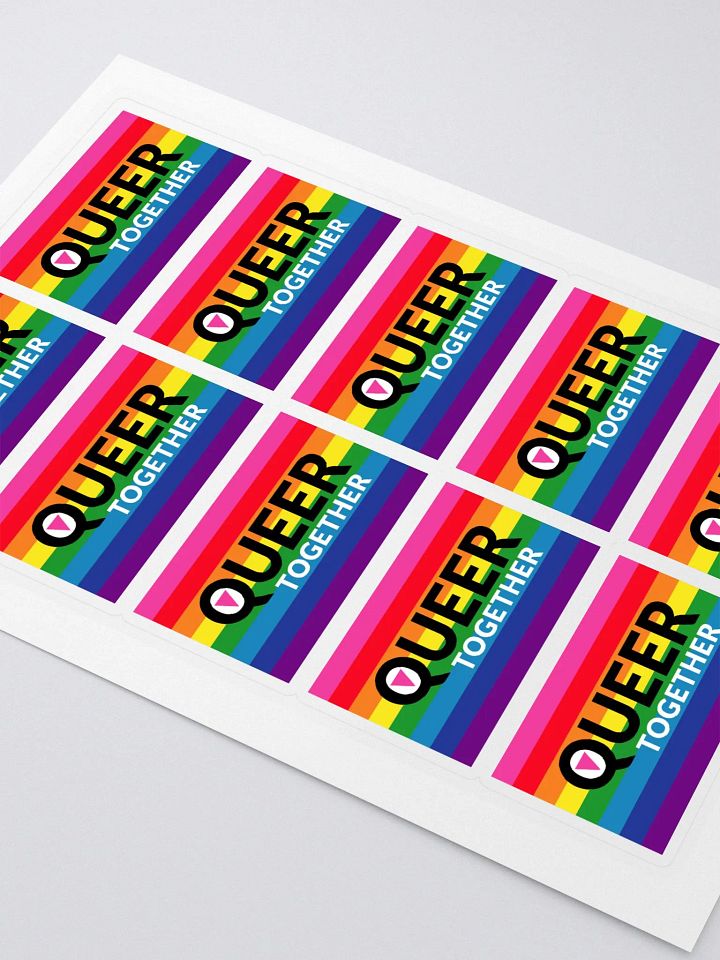 Queer Together Rainbow Flag - Stickers product image (2)