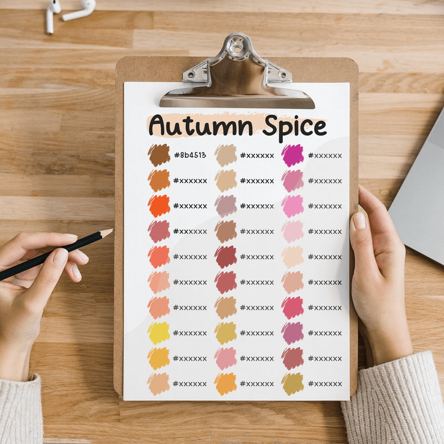 Autumn Spice Procreate Color Palette with HEX Codes ★ DIGITAL ★ product image (4)