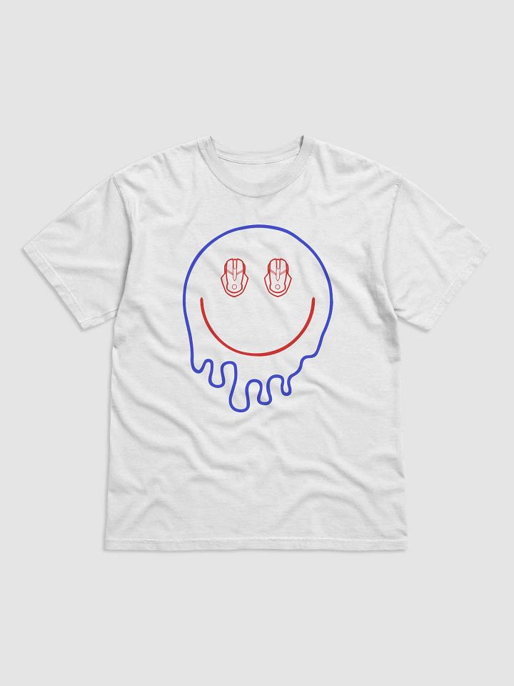 Patriotic Smiley Face T-Shirt (Blue/Red) product image (1)