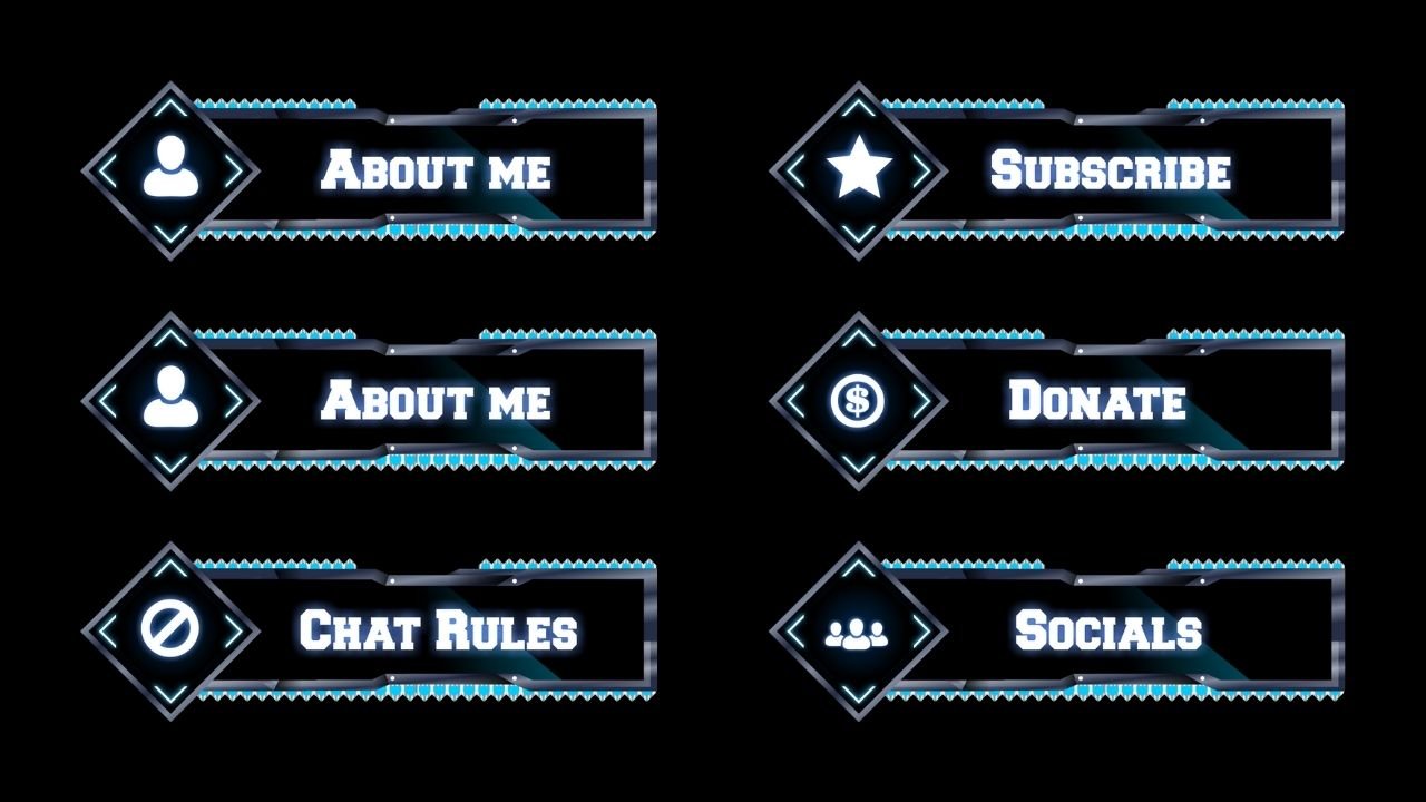 Ragged Teal Twitch Panels product image (1)