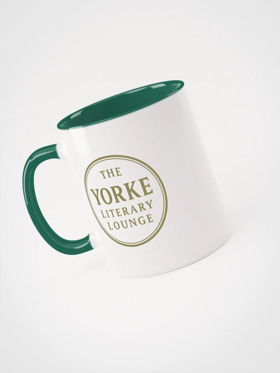 The Yorke Literary Lounge Ceramic Mug White & Dark Green product image (3)