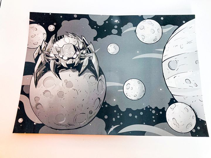 Spider on the Moon Black And White Print product image (2)