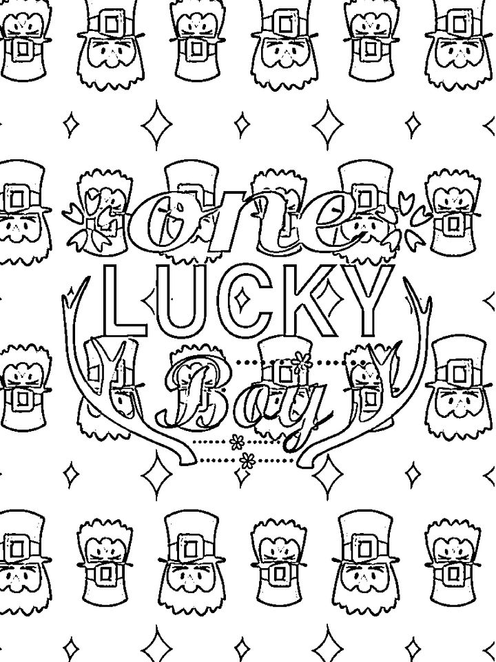 St. Patrick's Day Pattern and Quotes Coloring Book product image (2)