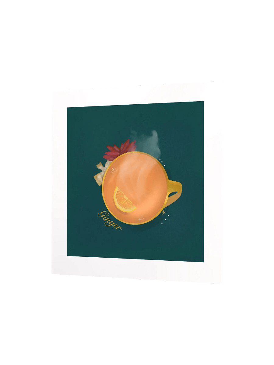 Ginger Herbal Tea Matte Poster - Green product image (4)