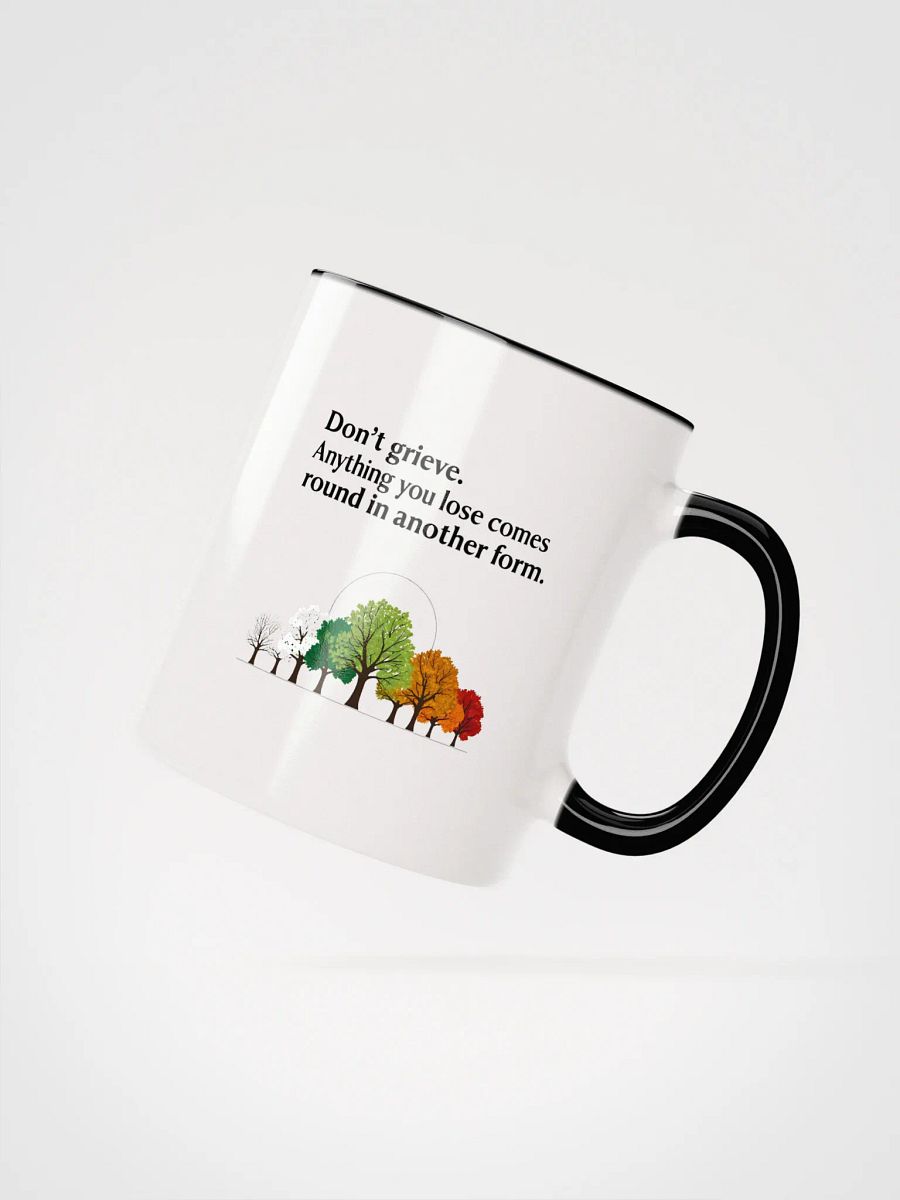 Don't grieve. Anything you lose comes round in another form - Ceramic Mug with Color Inside product image (2)