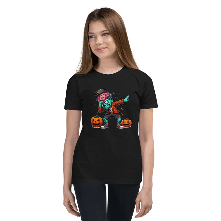 Halloween-Zombie-Boy-Dab-Dance T-Shirt | Fun & Trendy Halloween Tee for Kids product image (2)