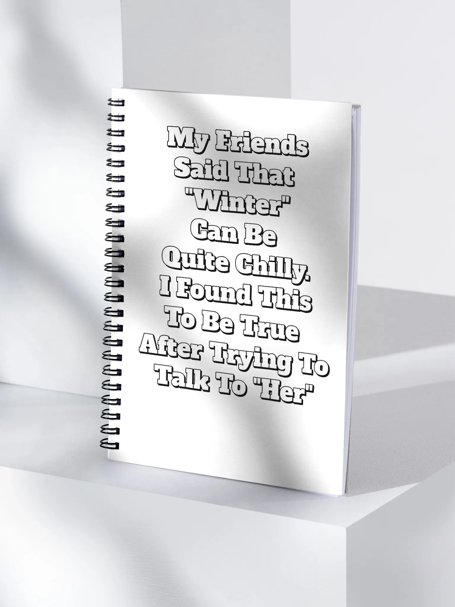 My Friends Said That Winter Can Be Chilly Funny Spiral Notebook product image (1)