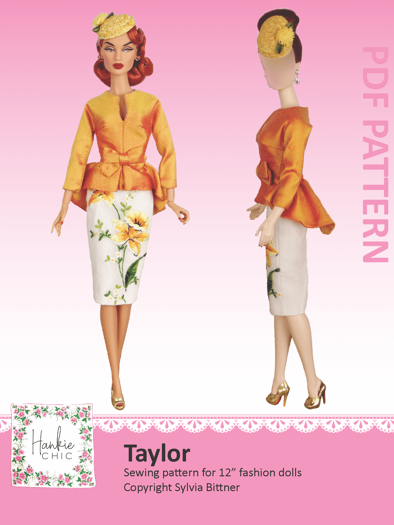 Taylor sewing pattern for 12" fashion dolls product image (1)