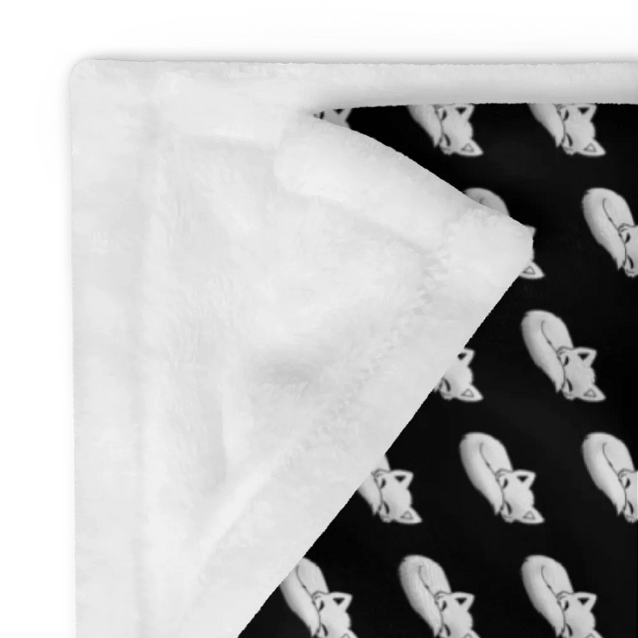 Sleepy Fox Throw Blanket with Black Background product image (8)