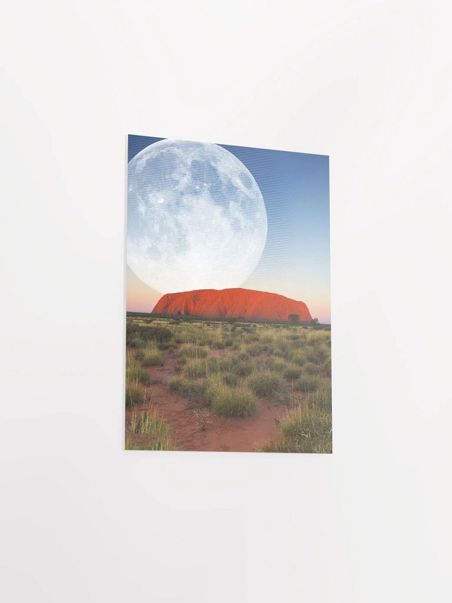 Synthwave Moon & mountain. Australia — space vintage retro collage art, 50s cosmic futuristic sci-fi collage, surreal collage art product image (8)