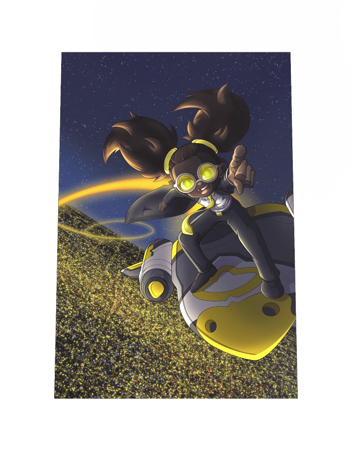 (12" x 18") Night Sky Luna Print product image (1)