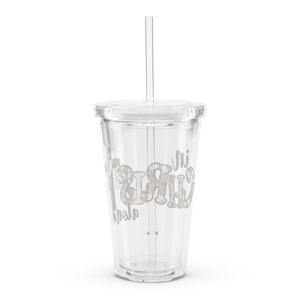In Christ Alone - Double Wall Clear Plastic Tumbler product image (2)