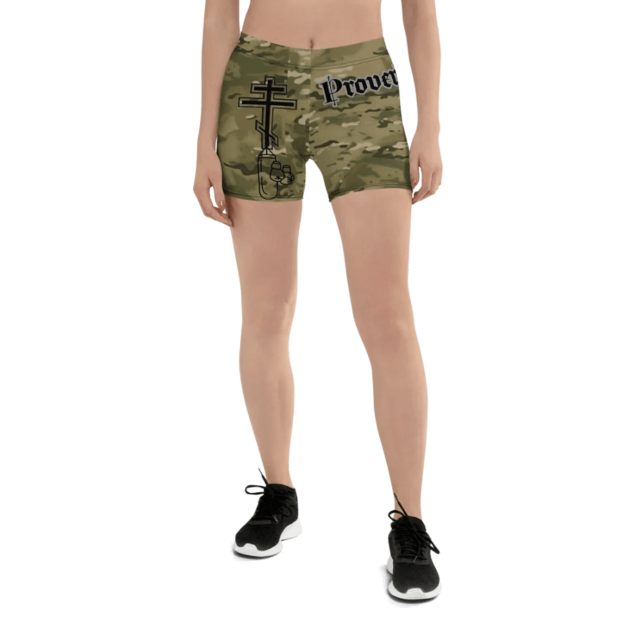 Faithful Camo: Proverb 3:25 Compression Shorts - Multicam product image (1)