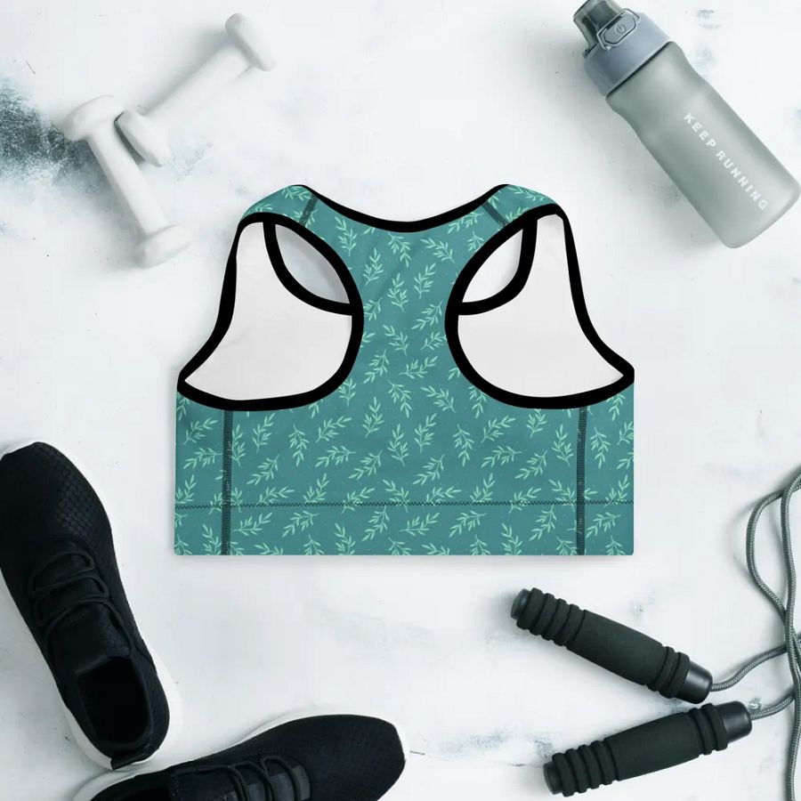 Turq All-Over Print Padded Sports Bra product image (9)