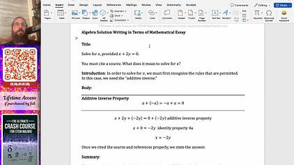 Algebra Solution Writing in Terms of Mathematical Essay for Point Maximization on Exams