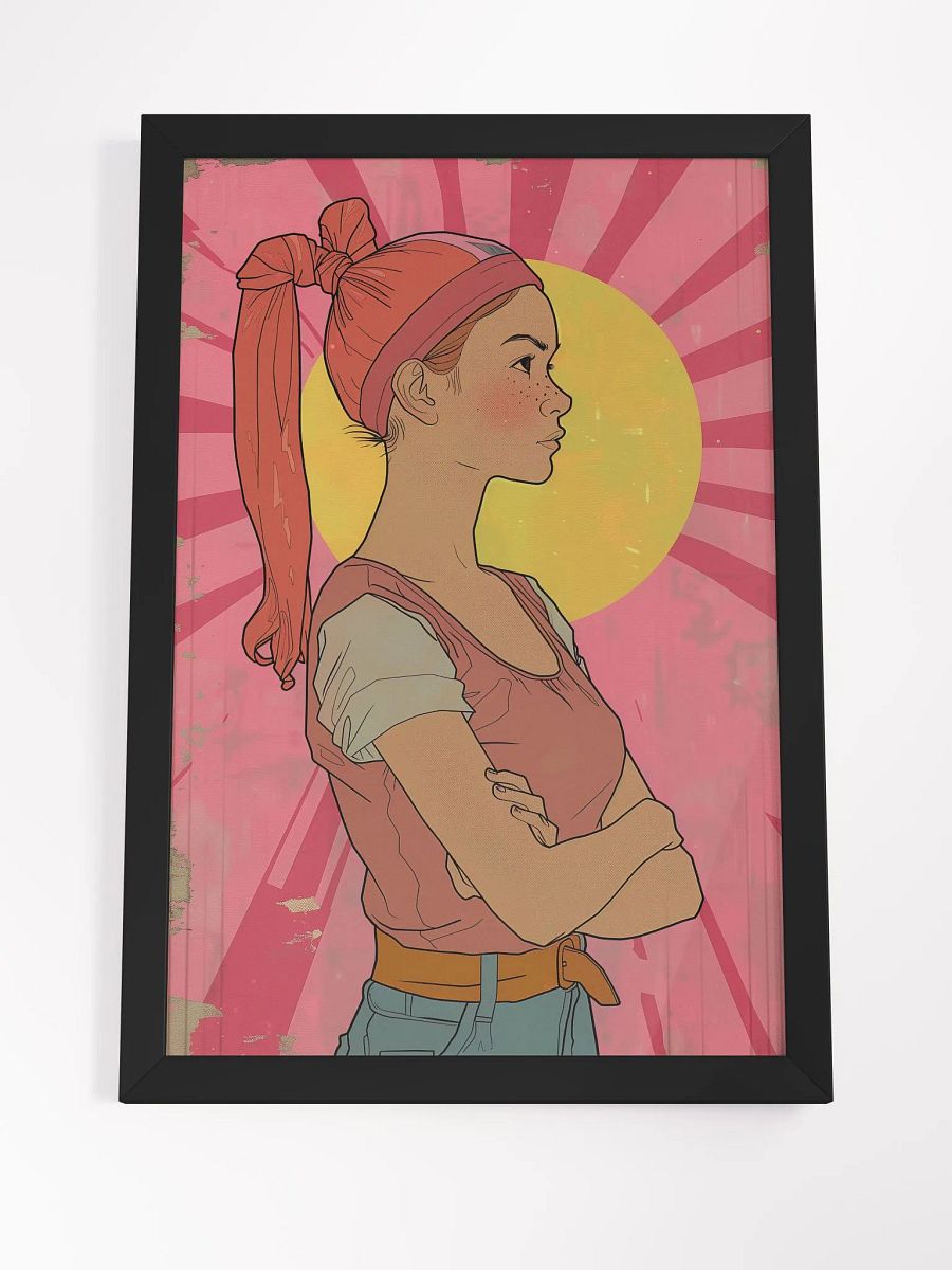 Fierce and Fearless: Pop Art Rebel Girl Framed Poster product image (4)