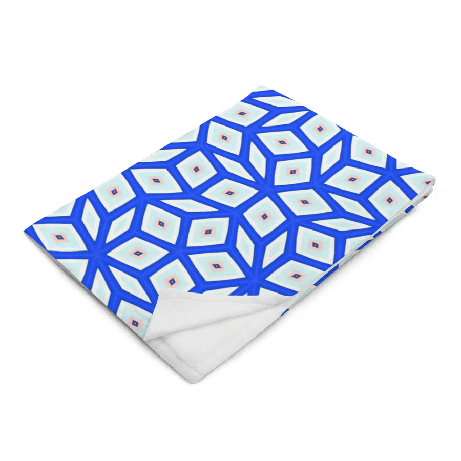 Blue Octagonal Star Throw Blanket product image (4)