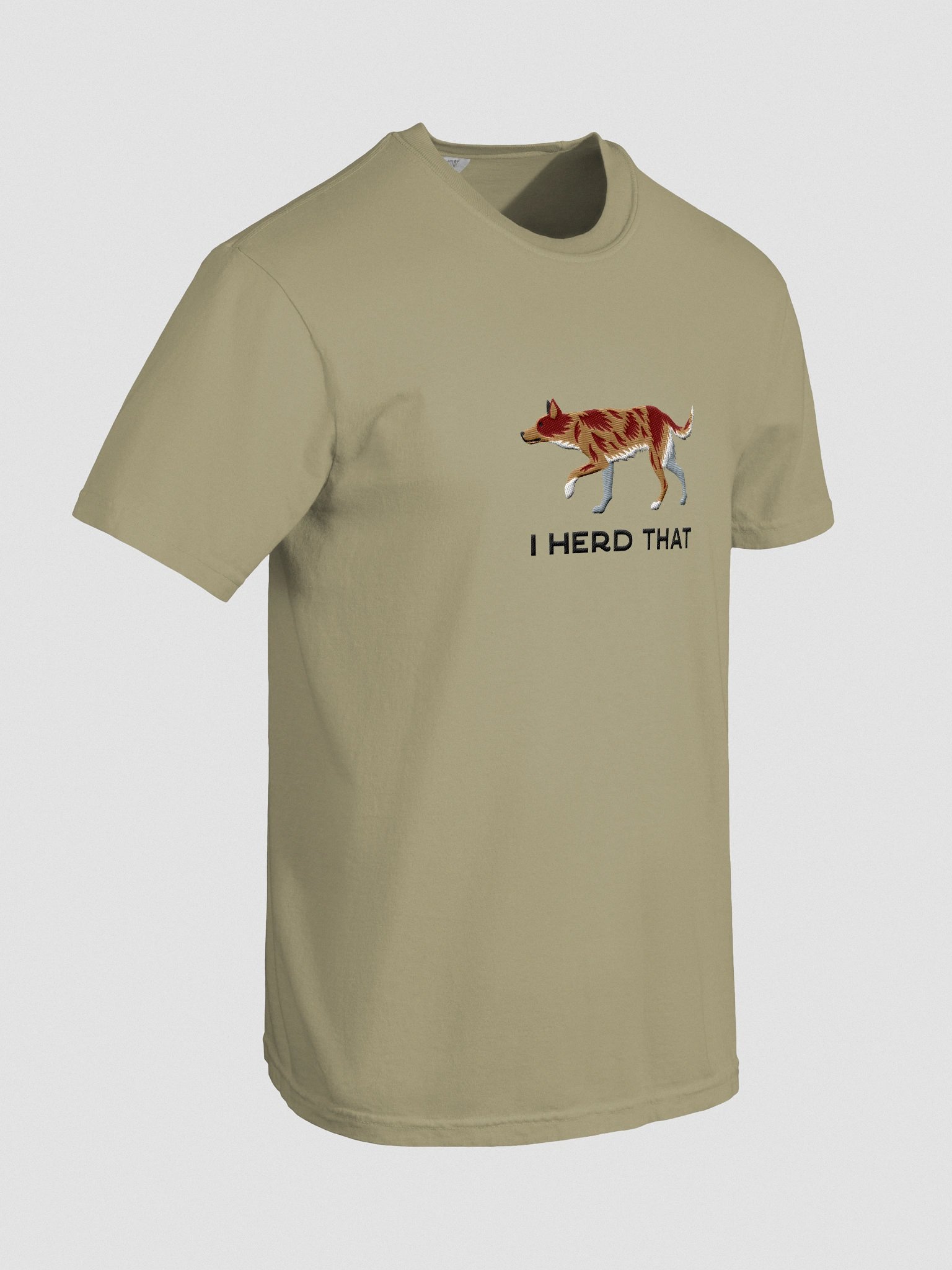 I Herd That T-Shirt(Embroidered) of an Australian Koolie(Red Merle) product image (11)