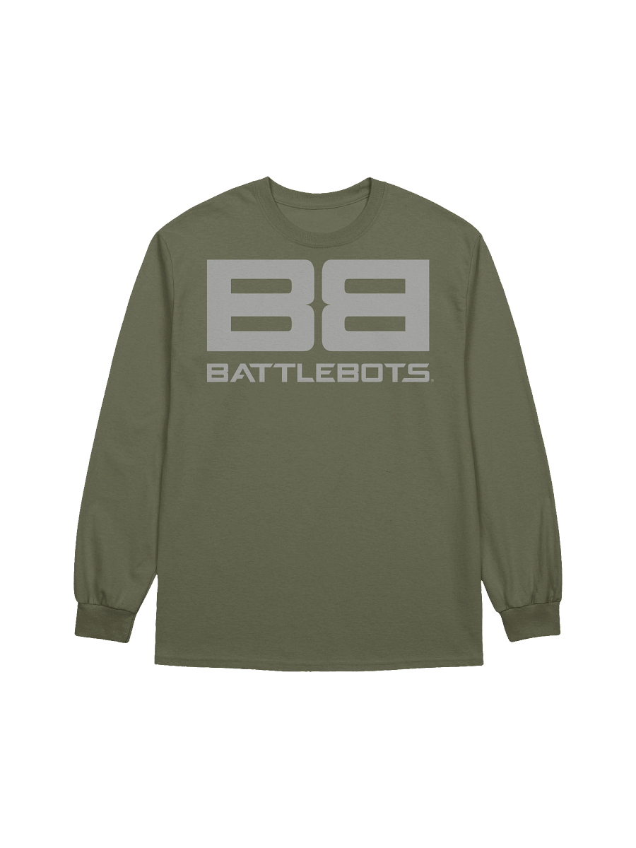 BattleBots Long Sleeve Gray Oversized Emblem Tee - 5 Colors - BattleBots Basics! product image (1)