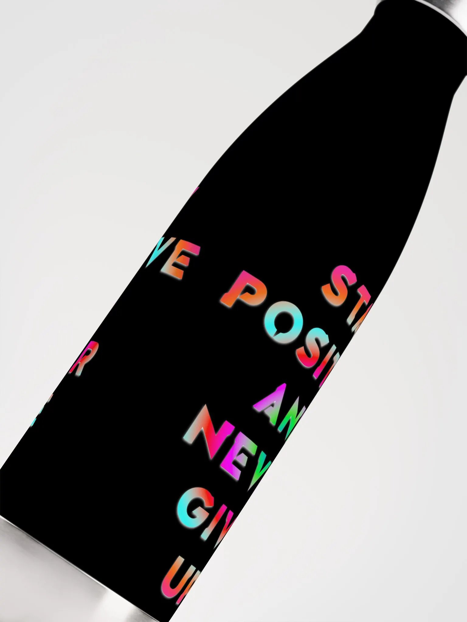 Blade Army stay positive and never give up Color`s Black Water bottle product image (5)