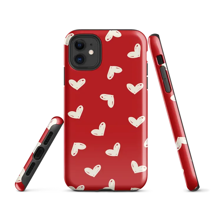 Red Heart Valentines iPhone Tough Case product image (1)