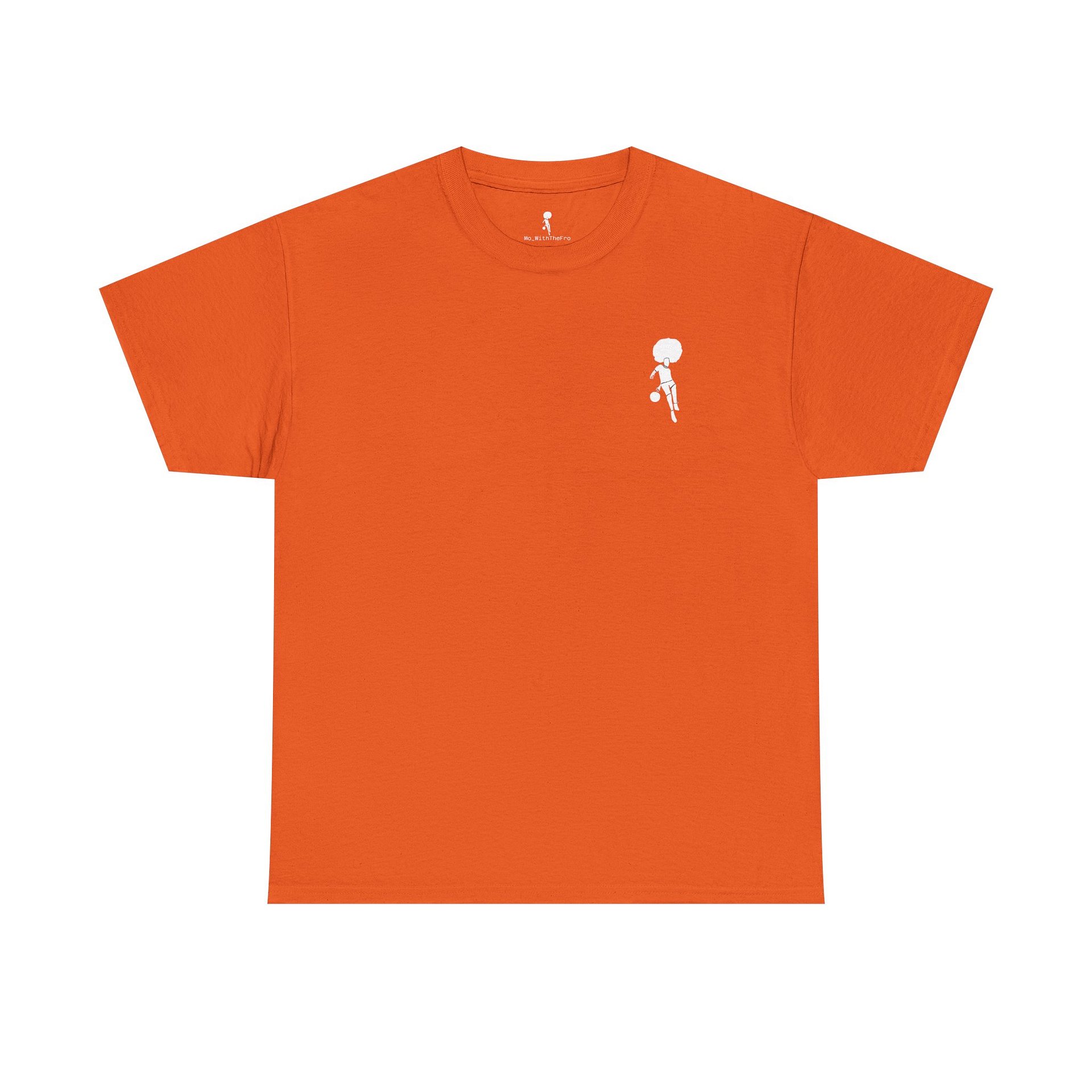 Mo_WithTheFro Cotton T-Shirt With White logo Orange product image (1)