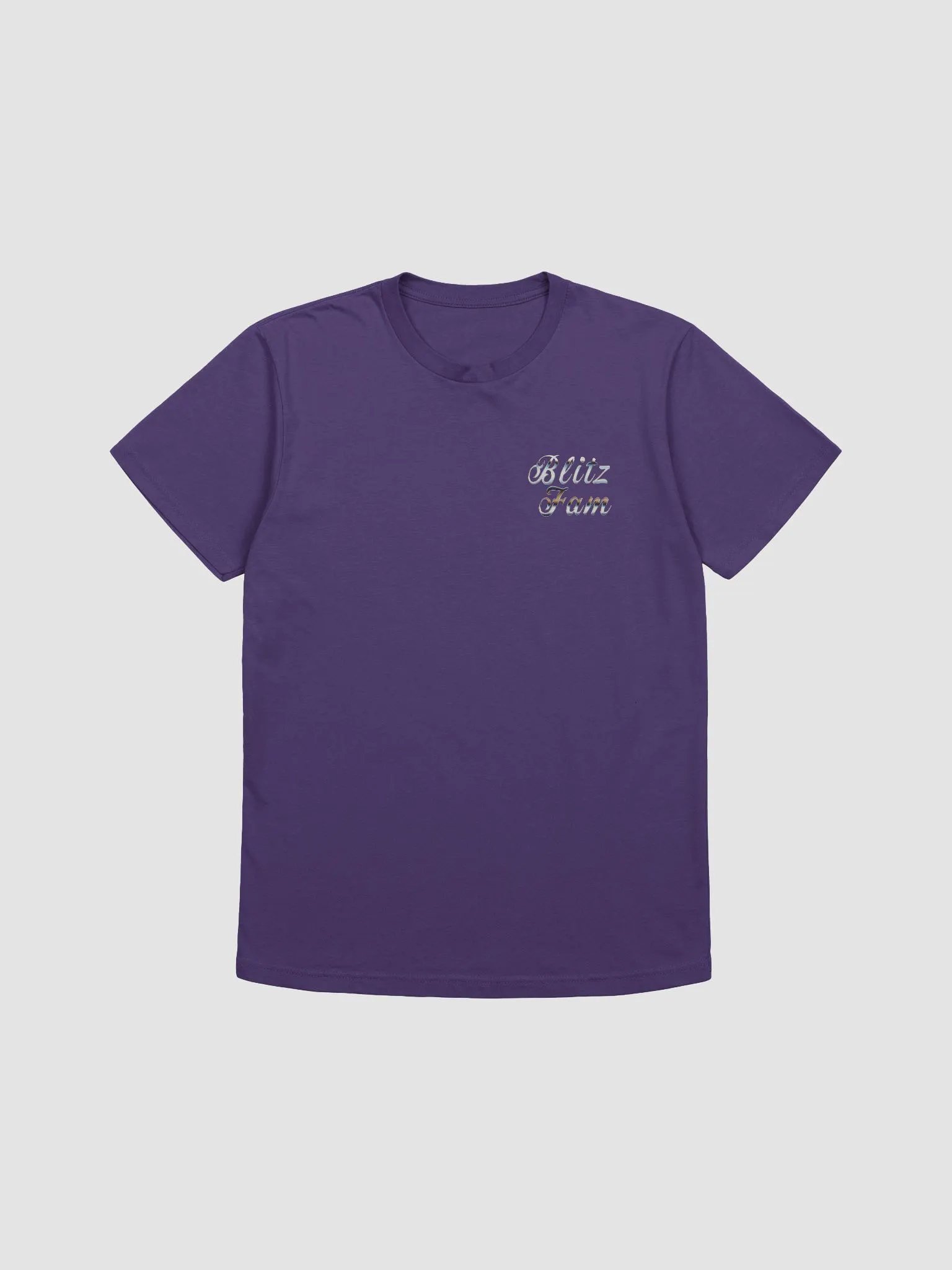 Purple t shirt silver left logo product image (1)