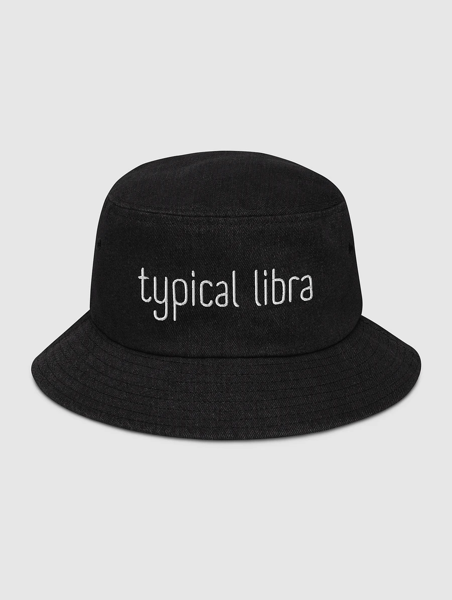 Typical Libra White on Black Denim Bucket Hat product image (1)