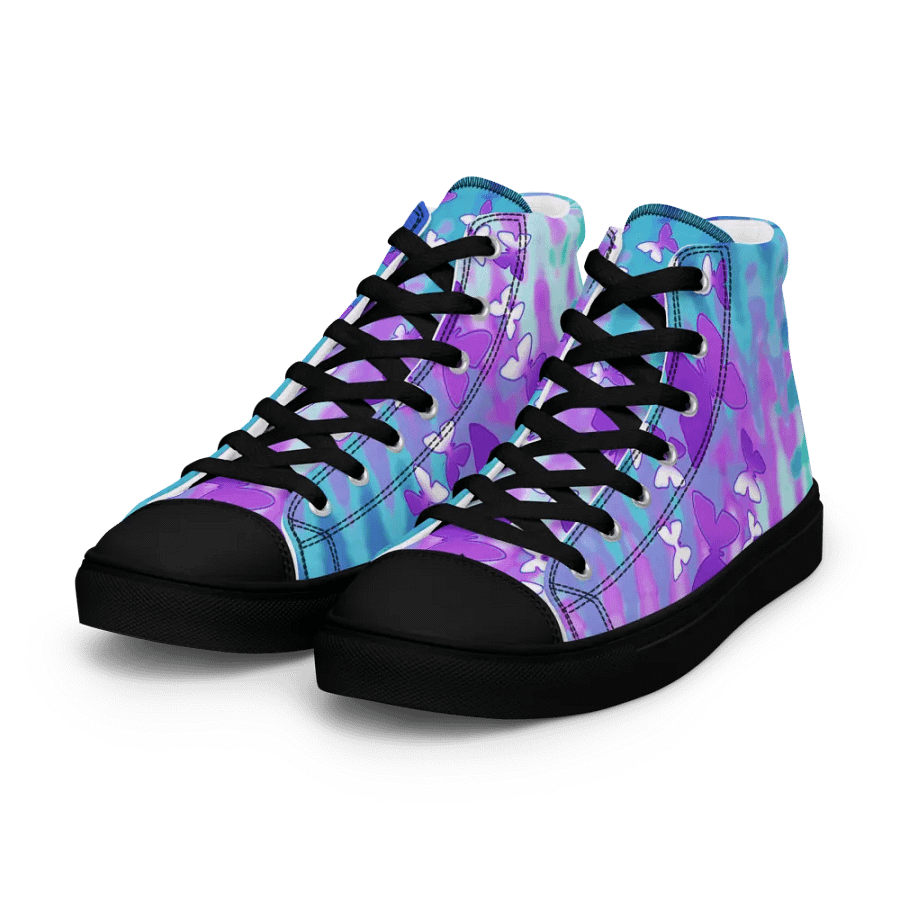 Butterfly shimmer High Top Canvas Shoes (womens) product image (4)