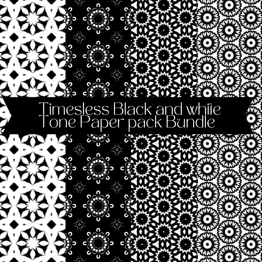 Timeless Black and White Tone Paper Pack Bundle product image (1)