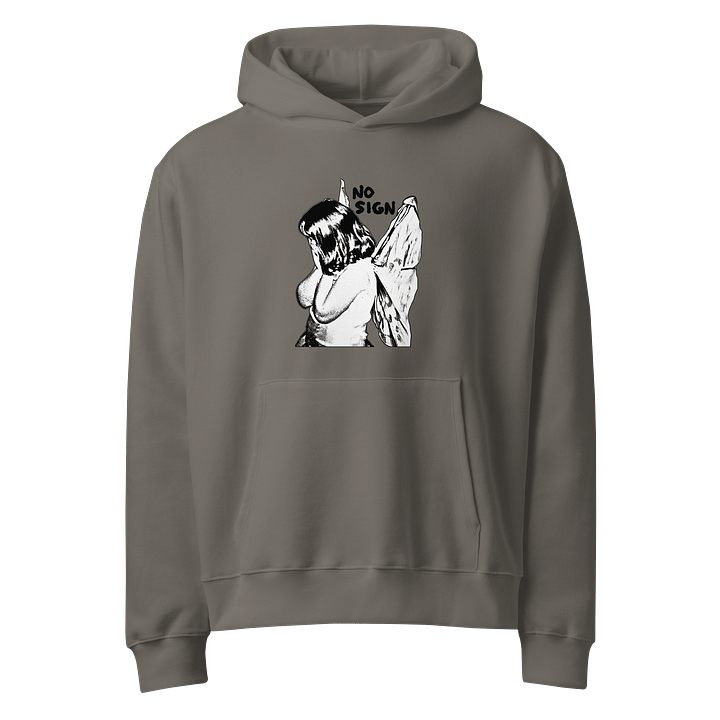 "NO SIGN" printed slouchy hoodie product image (1)
