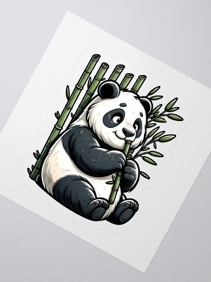 Cute Sticker of Panda Eating Bamboo product image (2)