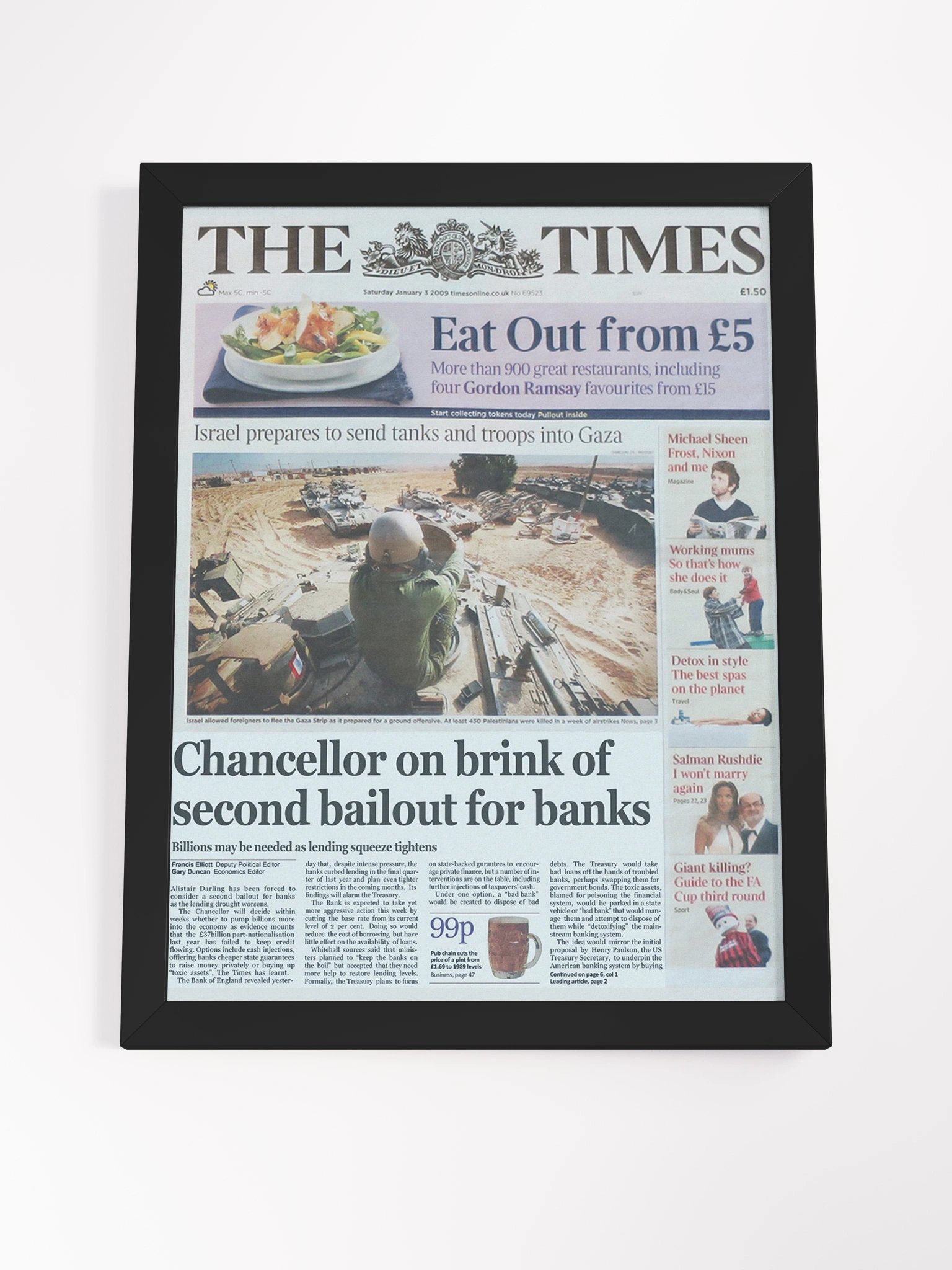THE TIMES: Chancellor on brink of second bailout for banks product image (4)