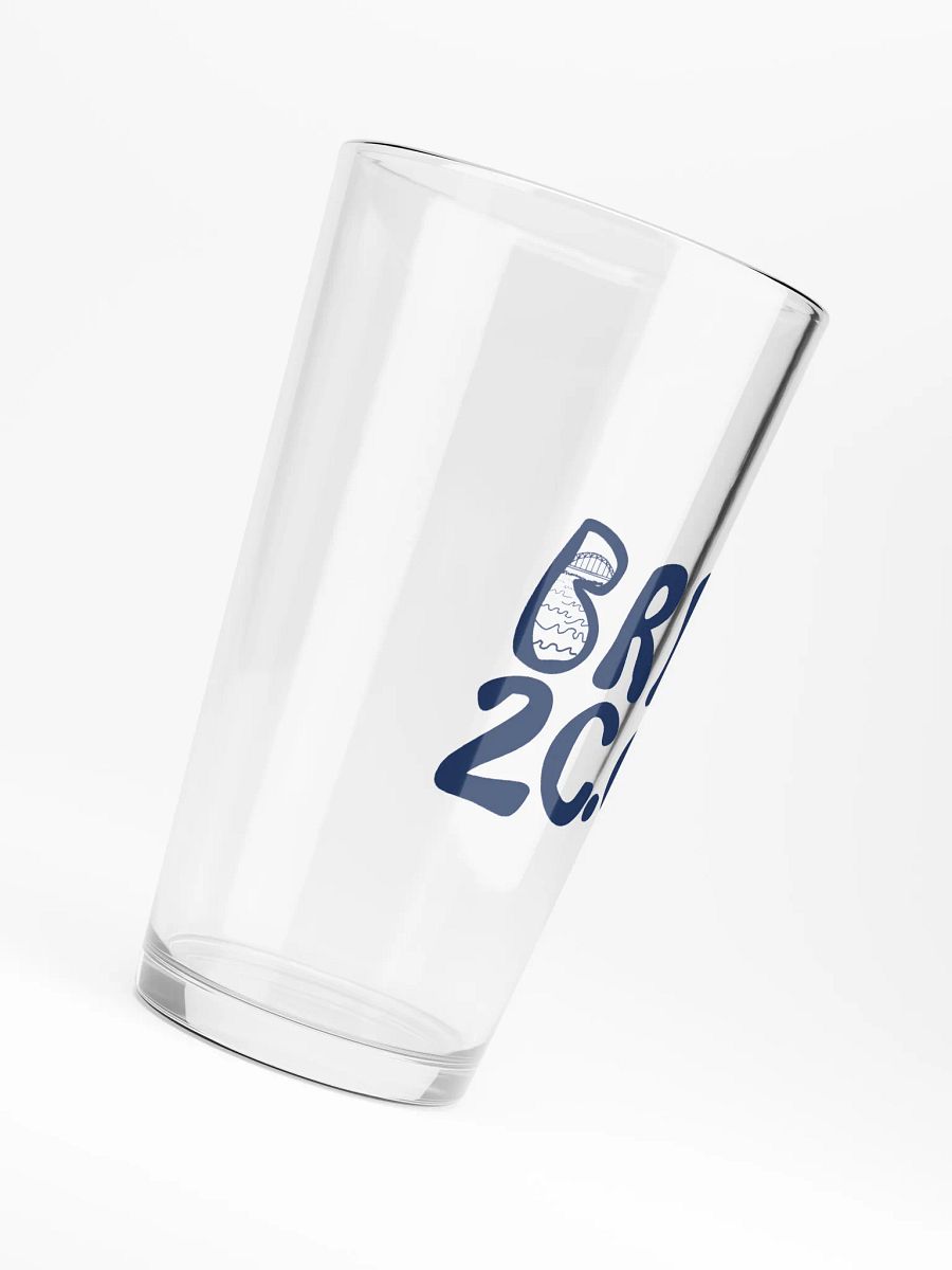 BRN.2C.C.™ | 16 oz Shaker Pint Glass | Classic Coastal Drinkware for Beer, Cocktails & More | Navy Blue Logo product image (6)