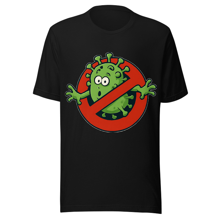No "Virus" Zone Cartoon T-Shirt Black product image (1)