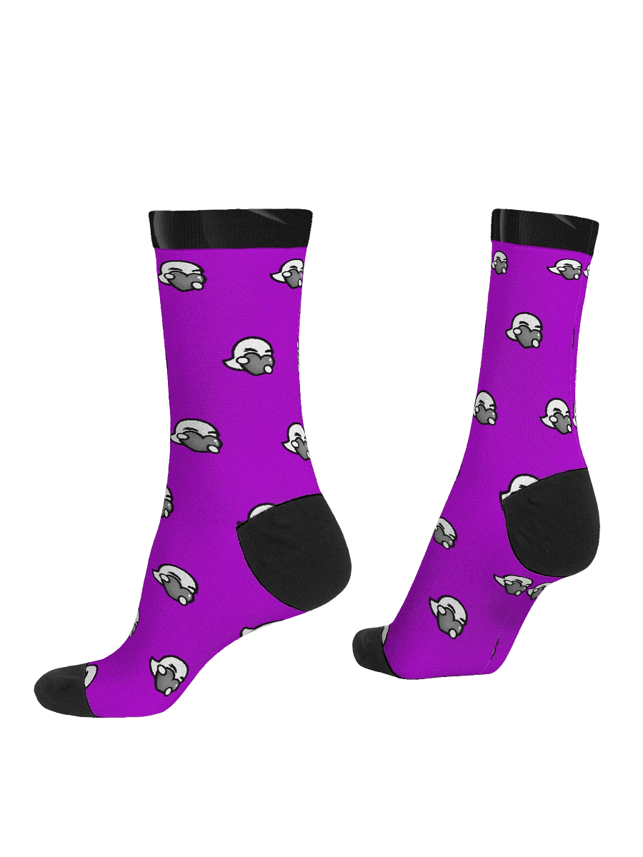 Heart Pattern Magenta Crew Socks product image (5)