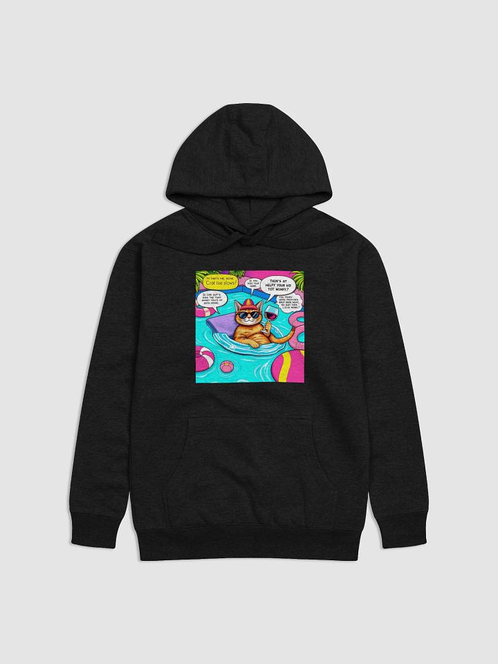 Wine Cat Pool Day Hoodie product image (5)