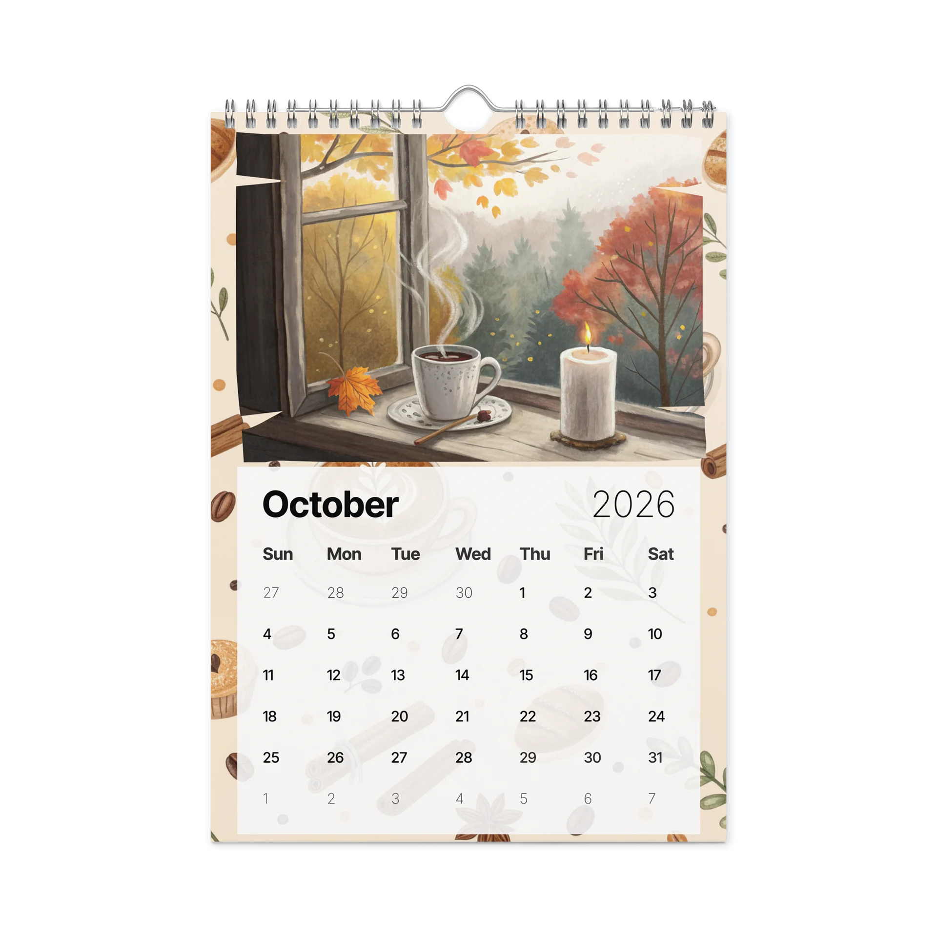 Coffee Moments Wall Calendar 2026 – A Year of Cozy Watercolor Brews product image (12)