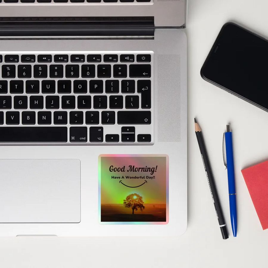 Smiling Sunrise Holographic Sticker Pack product image (10)