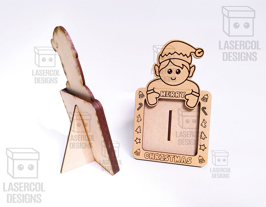 Christmas Ornaments Photo Frame Set 1 - Laser Cut Files product image (3)