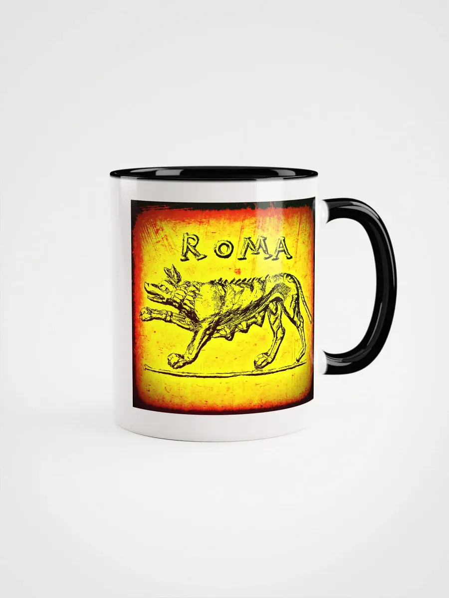 Roman She-Wolf Raising Forepaw and Horse Head Authentic Roman Art 3rd- 1st Centuries BC, Coffee & Tea Mug product image (1)