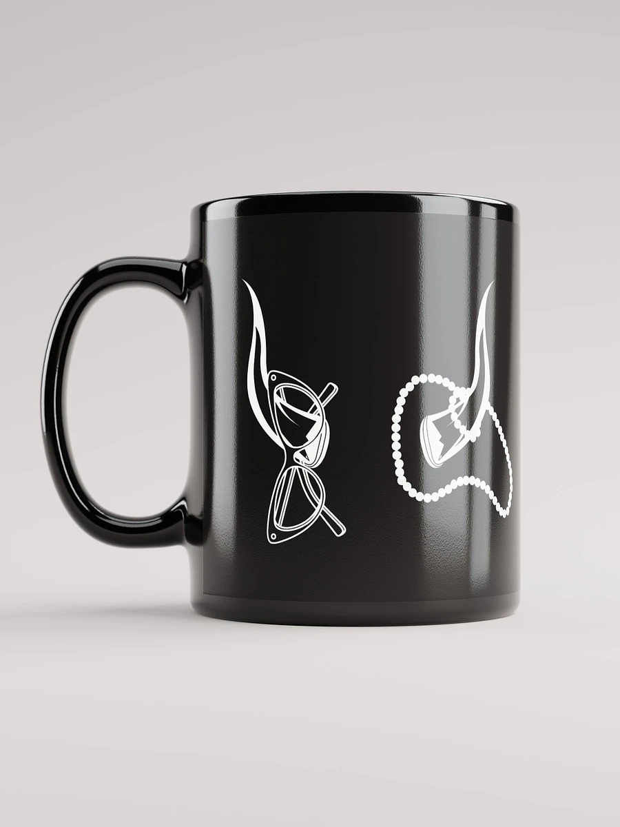 Horns, Glasses & Pearls Black Mug product image (11)