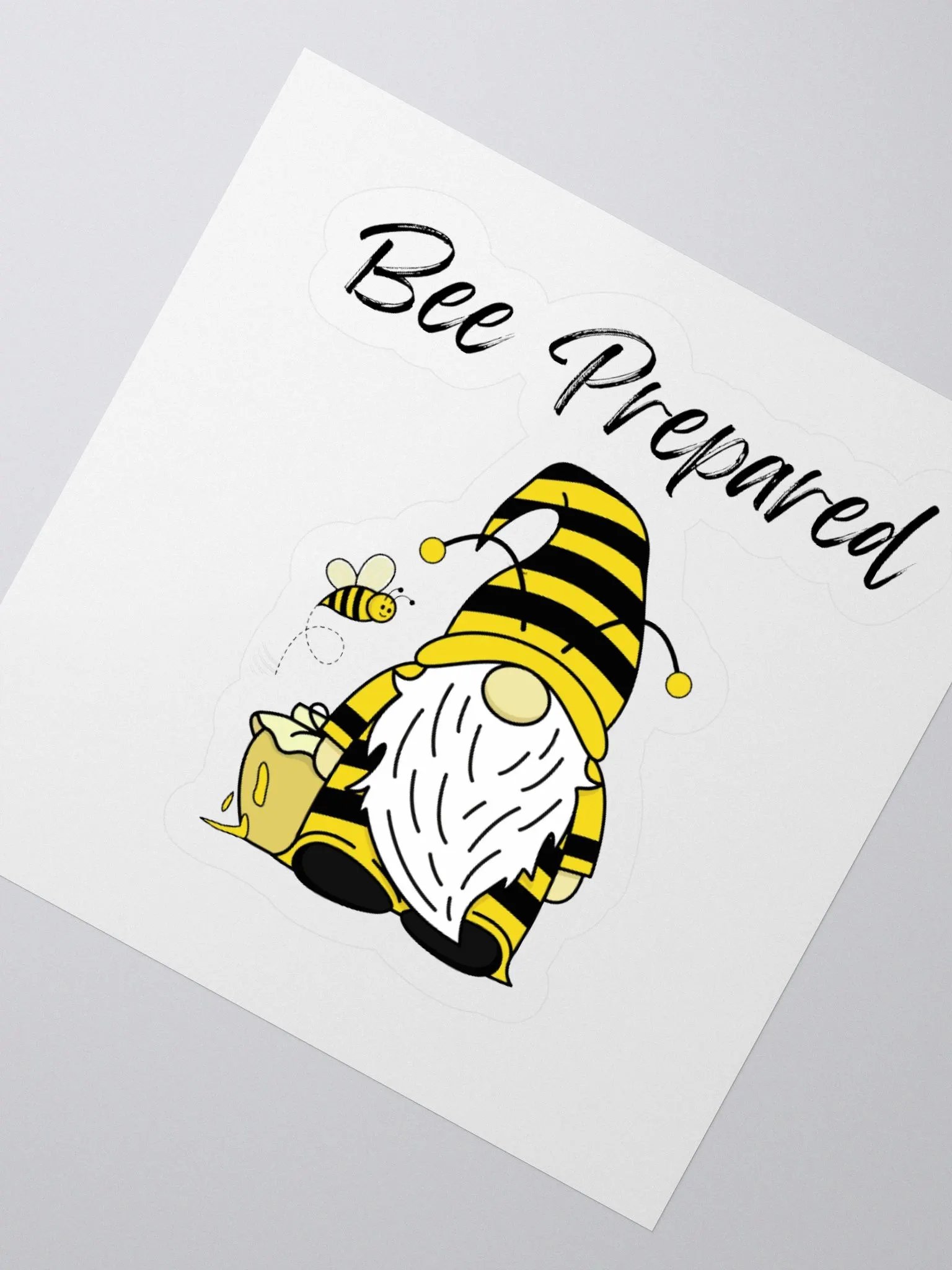 Bee Prepared Gnome Kiss Cut Stickers product image (6)
