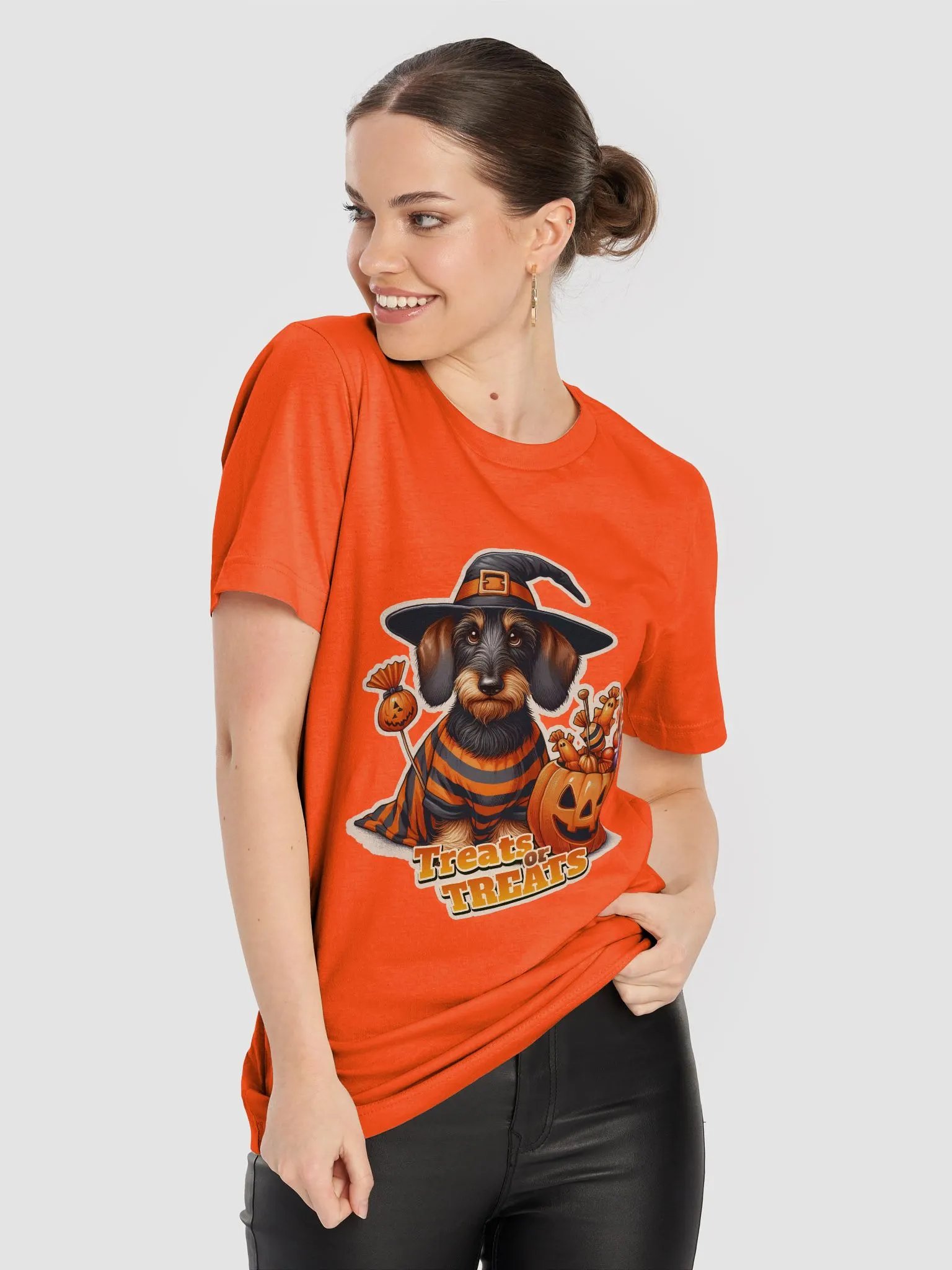 Dachshund Treat Halloween - T-Shirt product image (68)
