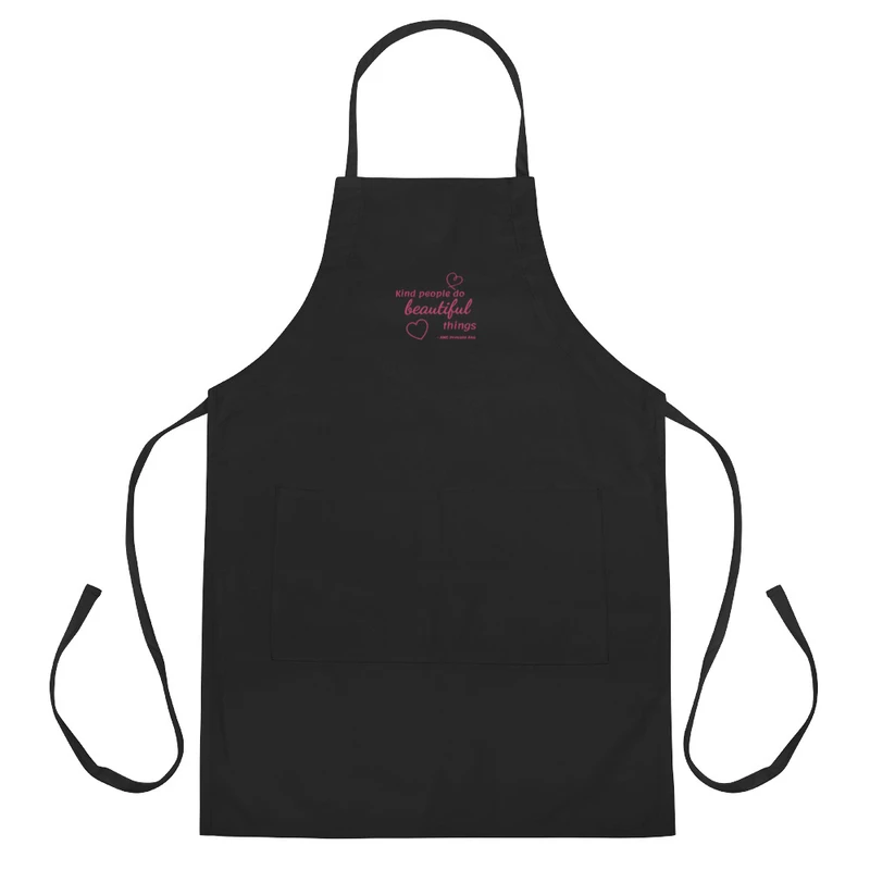 Kind people...APRON - Black with pink text product image (1)
