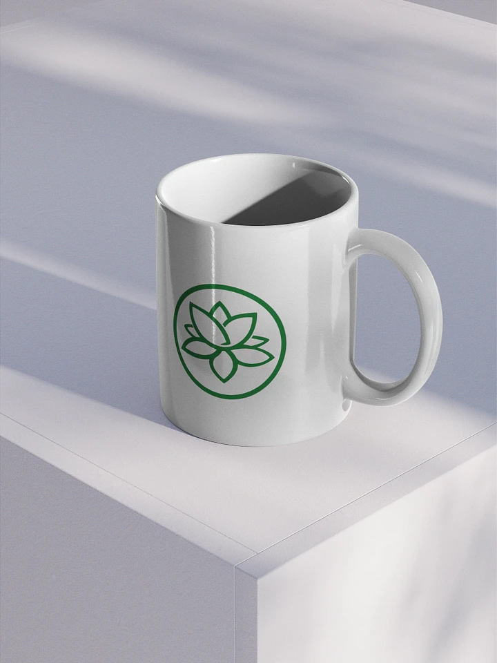 Lofi Lotus White Glossy Mug product image (1)