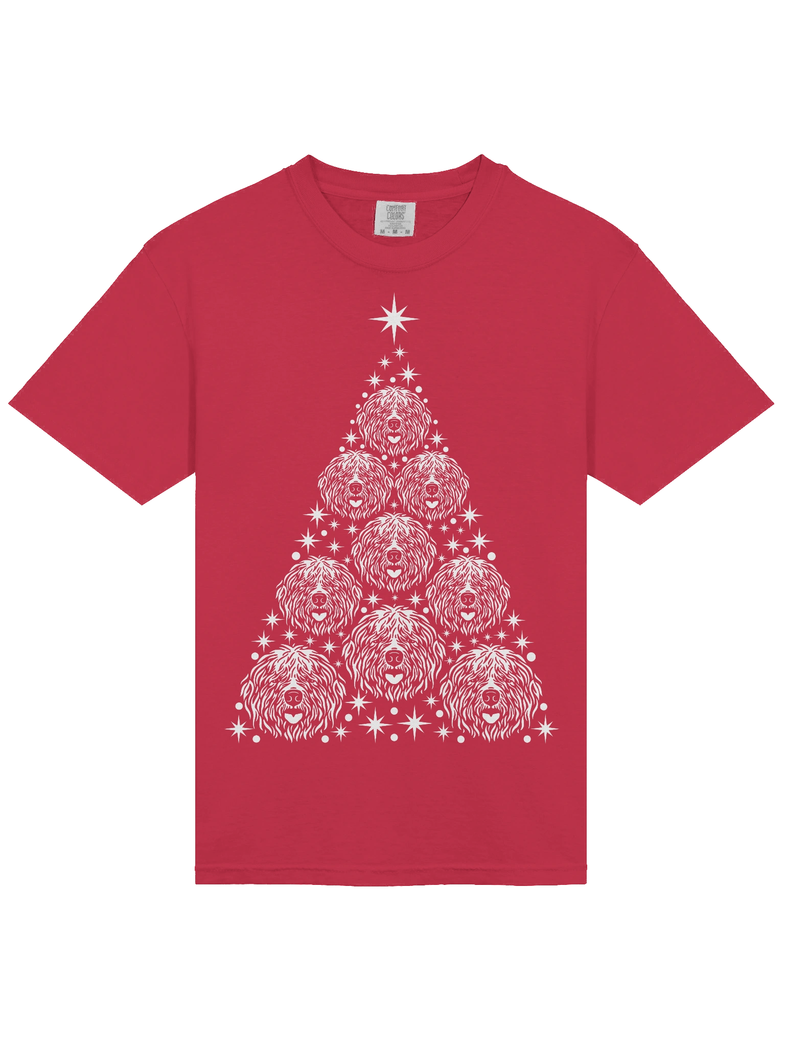 Old English Sheepdog Christmas Tree T-Shirt product image (5)
