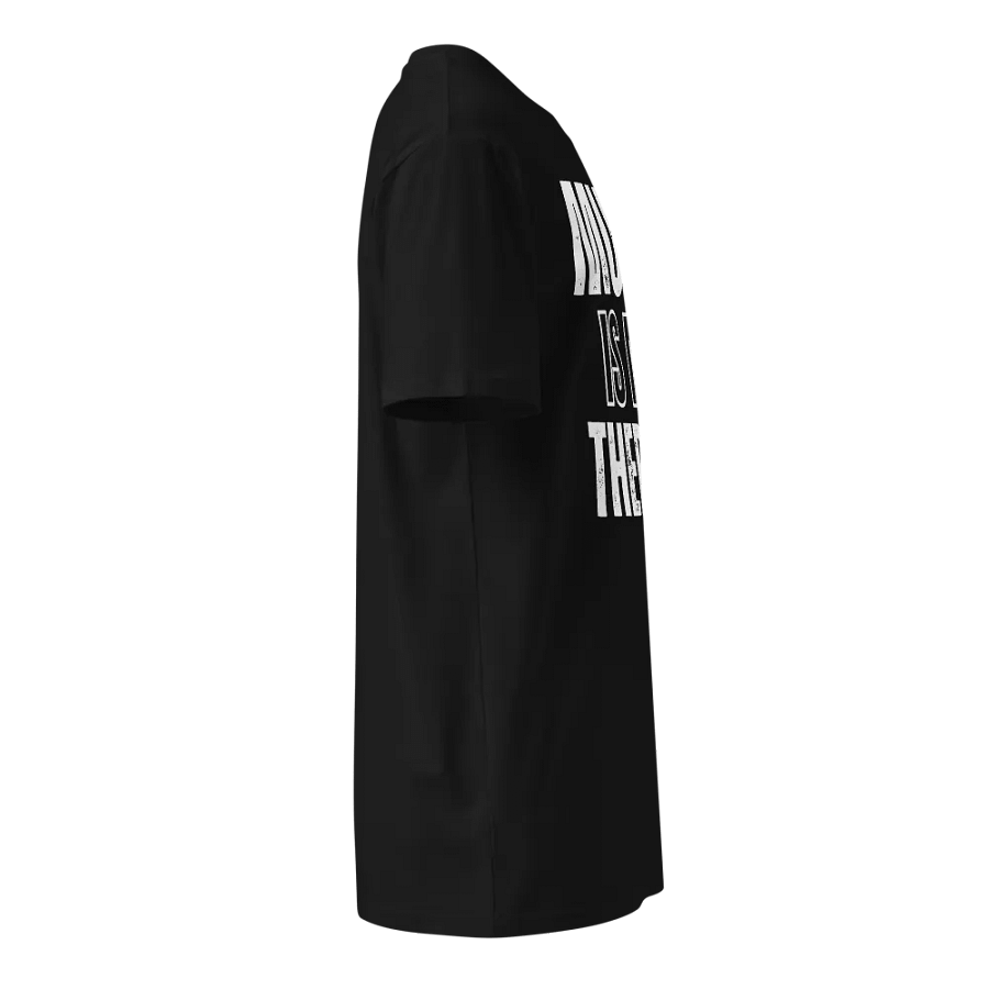 GRAPHIC T-SHIRT AS COLOUR UNISEX PREMIUM BLACK T-SHIRT "MUSIC IS MY THERAPY" SLOGAN in Black product image (4)