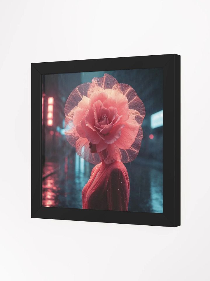 Neon Rose Framed Print product image (22)